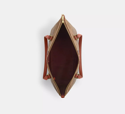 Gallery Tote Bag In Signature Canvas With Stripe Print